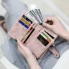 Wallets SMOOZA Wallet Female Leather 2023 Matte Short Cartera Mujer Cute Tri-fold Multi-card