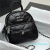 Leather Book Bag Fashion Diamond Handheld Crossbody Bag Chain Cambridge