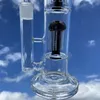 15 -calowy szklany palenie Bong Bong Bongs Palanie Bong Heavy Hookah Rura wodna z łapaczem lodu z miską 18 mm