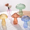 Vases Decoration Glass Flower Bud Vase Creative Mushroom Shape Bottle Plant Designed For Living Room Ornament