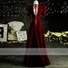 Robes de soirée Lakshmigown élégante robe de soirée longue bordeaux col en V 2023 Robe de soirée dîner robes de bal demoiselles d'honneur