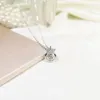 Pendant Necklaces Ladies Fashion Sweet Romantic Inlaid Zircon Copper Necklace Anniversary Wedding Banquet Jewelry Gift
