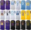 Basketball imprimé homme femme Christian Wood Jersey 35 Cam Reddish 5 Jaxson Hayes 11 Scotty Pippen Jr 20 Taurean Prince 12 Max Christie 10 City Noir Jaune Violet