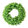 Flores decorativas St. Wreath Wreath Green Artificial Door da Decoração do Dia da Murra de Girafa Ornamento Bola de Natal Conjunto de Bola de Natal