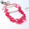 Chaînes GuanLong Long Big Colliers réglables pour femmes Résine Corde Chaîne Collier Filles Fleur Élégant Mariage Été Voyage Cadeaux