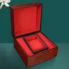 Cajas de reloj Estuche de almacenamiento de lujo Escaparate de almohada roja Exhibición de reloj de pulsera