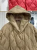Femmes vers le bas Parkas veste d'hiver mode coréenne élégant manteau loisirs rétro à capuche poche parc vêtements surdimensionné housse de couette 231118