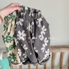 Spodnie dzieci swobodne spodnie dziewczęta moda kwiat druku