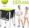 Pack Tennis Ball Basket with Wheel Tennis Hopper Cart Holds Balls, Portable Sports Teaching Cart on Wheels with Storage Bag Lightweight