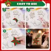 Decorative Figurines 80Pcs Christmas Crafts Unfinished Wooden Ornaments Shape Pendant For Kids 10 Styles