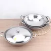 Double Boilers Cover Stove Food Cooking Pot -pot Holder Stainless Steel Frying Pan Lid Wok Seafood Making Used Tool Bar Pans Lids