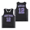 High School Crestwood Jerseys Ja Morant 12 Basketball Moive Knights Alternate czarny haft haftowy Hiphop Black Crestwood White Kolor i szycie dla fanów sportowych oddychające