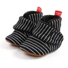 Athletic Shoes Unisex Baby Stripe Printing Soft Boots Toddler First Walkers Booties Crib Anti-slip Kid