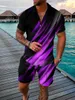 Mens Tracksuits Summer Suit Hawaiian Beach Short Sleeve Polo Shirt Shorts Soft Breathable High Quality Casual Clothing Sets 230420