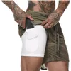 lu Pantaloncini sportivi da yoga da uomo Quick Dry da uomo con tasca per cellulare Fodera interna Pantalone da jogging da palestra da corsa casual 233