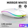 Mäuse Drahtlose Maus RGB Wiederaufladbare Bluetooth-Mäuse Drahtlose Computerspiel-Maus LED-beleuchtete ergonomische Maus für Laptop-PC gut