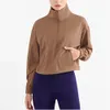 lu lu lu align women jackets long sleeve define define define women turtleneck half zip coat fitness topルーズカジュアルスポーツヨガレモンジャケット