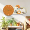 Wall Clocks Modern Design Clock Creative Simple Nordic Decorative Painting Flowers Living Room Home Art Decor