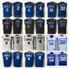 Zszyty NCAA Duke Blue Devils Basketball Jerseys College Christian Laettner #32 Blue 4 Redick White 2 Cook College Jersey