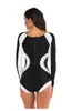 Costumi da bagno da donna 2023 Costume intero da immersione Stampa Manica lunga Costume da bagno da donna Rash Guard Surf Nuoto Rashguard