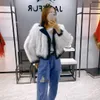 Frauen Pelz Faux MISSJANEFUR Frauen Echte Jacken mit Leder Mode Warme Schaffell Großhandel Winter Mantel Weibliche 231118