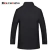 Misto lana da uomo Cappotto da uomo spesso Abrigos Hombre Invierno Cappotti casual Giacca di lana grigio caffè con collo morbido XL-5XL 18585-5 Nadi22