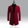 Мужская зимняя шерстяная куртка из смесовой шерсти, мужская осенняя ветровка, плащ, мужской сплошной цвет, большие размеры M-5XL, мужская шерстяная куртка abrigo hombre 231120