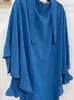 Ethnic Clothing 16 Colors Muslim Hijab Dress Dubai Turkey Abaya Extra Long Head Scarf JilbabWoman Prayer Outfit Islamic Ramadan Clothes