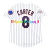 David Wright 1986 2000 World Series NY Baseball Jersey Mike 31 Piazza Robin Ventura Jose Reyes Edgar Alfonzo Tom Seaver Gary Carter Darryl Strawberry Taille S-4XL