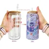 US Warehouse 16oz Sublimation Double Wall Snow Globe Glass Can Creative Speecins Tumbler