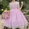 Abiti casual Anbenser Lolita Dress Summer Soft Girl Strap Retro Sweet Ruffle Pink Blue Lace Baby Doll per le donne coreane carine