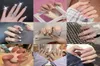 Mode faux ongles pour femmes filles 24 pièces conseils brillant Glister couleur mate Recyclable faux Nail7570626