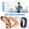 Bracelet intelligent étanche podomètre tensiomètre montre de santé fréquence cardiaque Bluetooth montre Bracelet Fitness Tracker