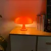 Lampada da tavolo arancione a fungo danese per ornamento per camera da letto, scrivania interna, lampade da comodino, illuminazione decorativa 1008295l