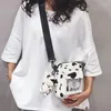 Bolsas de noche Mini Hombro Crossbody Bolsa para Mujeres Kawaii Linda Vaca Lienzo Mujer Estudiante Pequeño Mensajero Moda Damas Teléfono Monederos