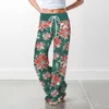 Женские штаны Женские свободные цветочные брюки с цветочной печати с длинными растяжками палаццо спортивные штаны Harlan