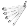 Set of 5 Stainless Steel Round Measuring Spoons for Measuring Liquid Dry Ingredients Drop Smidgen Pinch Stainless Steel Round Measuring Wholesale fy5493 G0420
