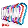 5 PCSCarabiners 10pcs Carabiner Keychain Outdoor Mini Colorful Camping Hiking Snap Clip Lock Buckle Hooks Sports Fishing Bucklekeychain Tools P230420