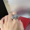 Panthere BIG Leopard head ring for man designer for woman emerald diamond official reproductions jewelry luxury gift for girlfriend 029