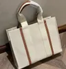 WOODY Tote Bag Bolsos de mujer Totes de diseñador Lienzo de lino Bolso de compras cruzado Bolsos de playa casuales grandes Bolsos de hombro de lujo Monederos 10A Alta calidad 3 tamaños