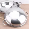 Double Boilers Cover Stove Food Cooking Pot -pot Holder Stainless Steel Frying Pan Lid Wok Seafood Making Used Tool Bar Pans Lids