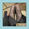 Autre Home Textile Designer Bas Femmes Sexy Ins Mode Luxurys Collants de jambe respirants Chaussettes Marque Lettre Longue Accessoires de fête Dhwm6