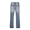 Мужские джинсы Контрастные цветовые отверстия промывают синюю для мужчин уличной одежды.