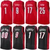 Printed Basketball Man Women Robert Williams III Jerseys 35 Malcolm Brogdon 11 DeAndre Ayton 2 Jamaree Bouyea 21 Skylar Mays 5 Duop Reath 26 City Shirt Black Red White