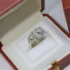 Panthere ring BIG for man designer Leopard head diamond Grandmother Emerald Gold plated 18K jewelry luxury exquisite gift with box 021