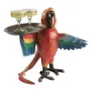 Dekorativa objekt Figurer Dricker Serving Parrot Butler Statue Bird Magas Vintage Figur B03E 230419