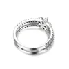 Cluster Rings Authentic 925 Sterling Silver Sparkling Snowflake Double Fashion Ring For Women Gift DIY Jewelry