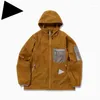 Trench da uomo Montagna Sport funzionali all'aria aperta Cappotto riflettente impermeabile e protezione solare Giacca da uomo Streetwear giapponese Stile Safari