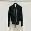 Women's Jackets Women Big Wizard Hat Autumn European And American Cotton Black Solid Color Short Coat Street Hipster