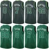 Drukuj koszykówka Młodzież Payton Pritchard Jersey 11 City Kristaps Porzingis 8 Jaylen Brown 7 Jayson Tatum 0 Al Horford 42 Derrick White 9 Drużyna dla fanów sportowych kolor